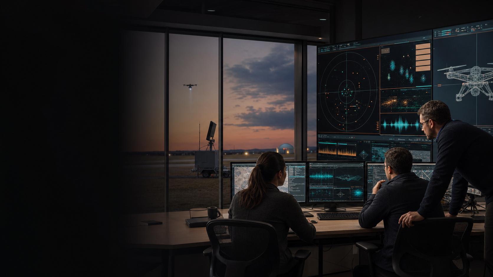 Illustrative lawful drone-detection and sensor-fusion research laboratory